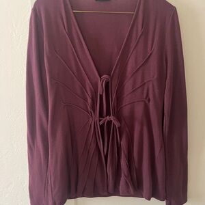 VENUS Romantic boho-inspired long sleeve top with flattering double tie front L